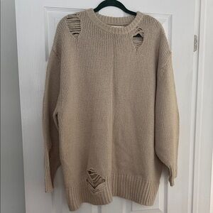 OAK + FORT Beige Knit Sweater